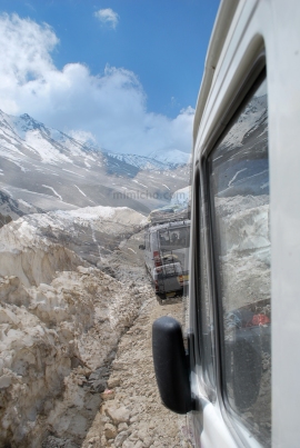 Driving On Ice in the Spiti valley, Northern India